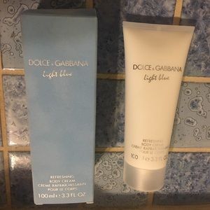 Dolce and Gabbana light blue body cream